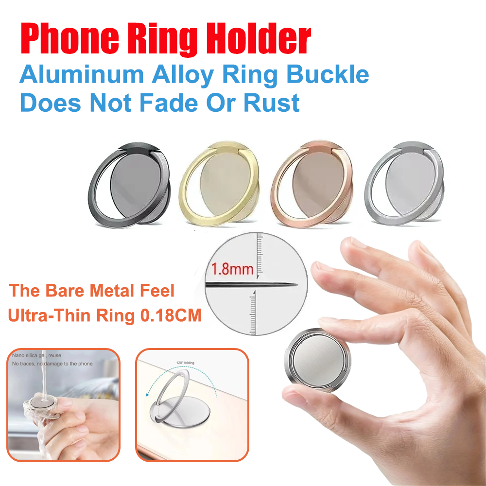 Car Accessories Phone Holder - Ultradunne metalen ringhouder voor telefoon 360