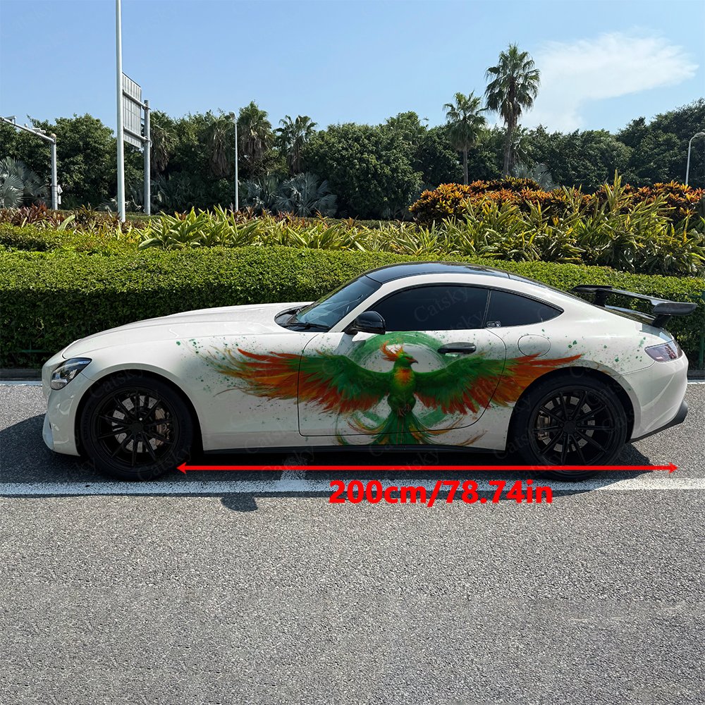 2 stuks groene en oranje veren - Car Accessories Phoenix recensie en prijs