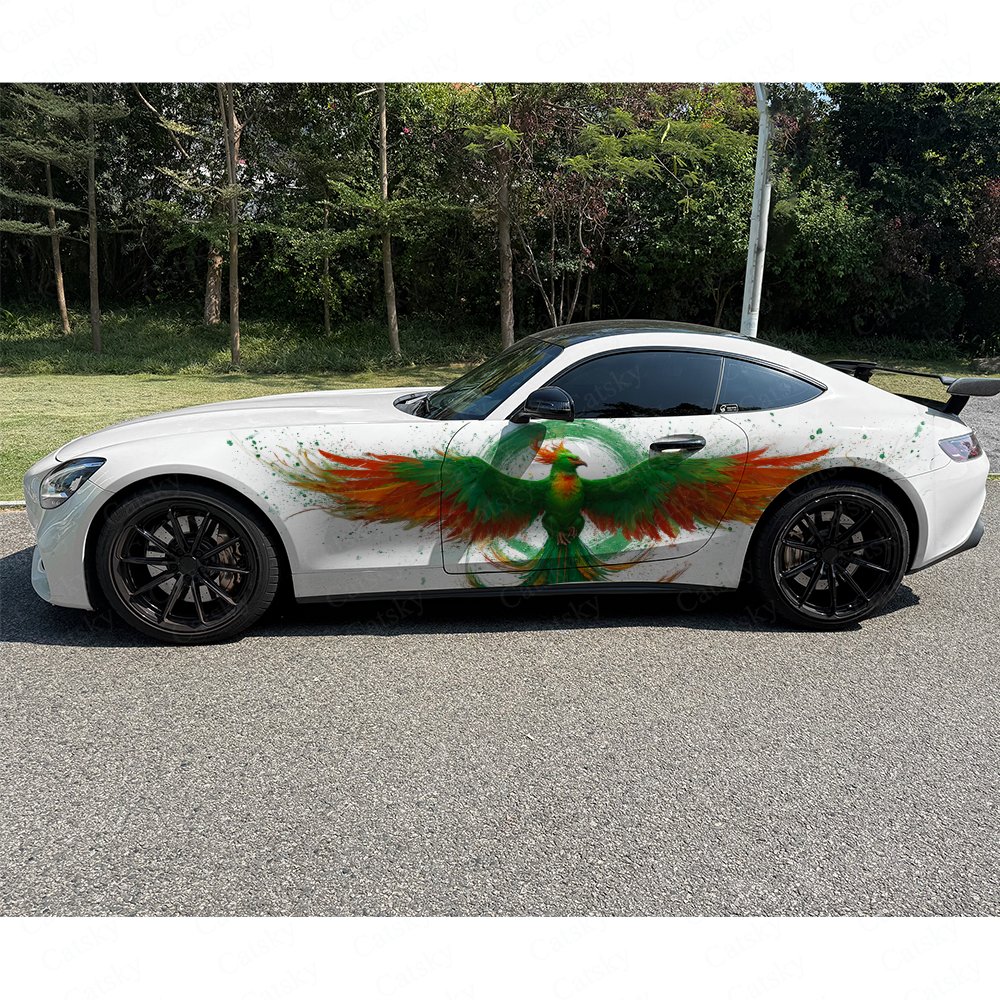 2 stuks groene en oranje veren - Car Accessories Phoenix recensie en prijs