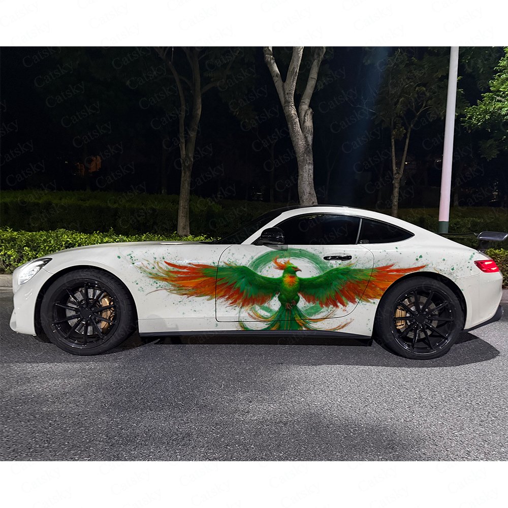 2 stuks groene en oranje veren - Car Accessories Phoenix recensie en prijs