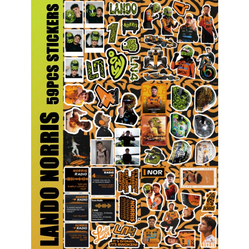 59-delige Lando Norris sticker - Car Accessories Quotes recensie en prijs