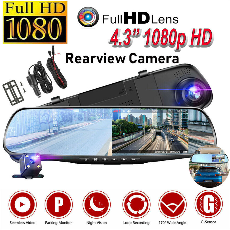 Spiegel Dashcam Fhd Dubbele Le - Car Dash Cam recensie en prijs