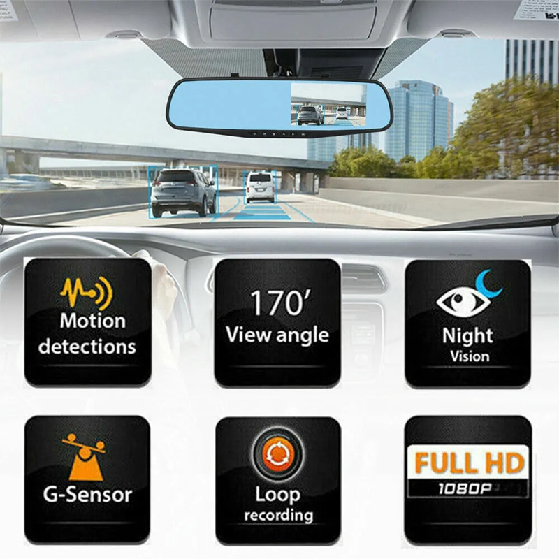 Spiegel Dashcam Fhd Dubbele Le - Car Dash Cam recensie en prijs