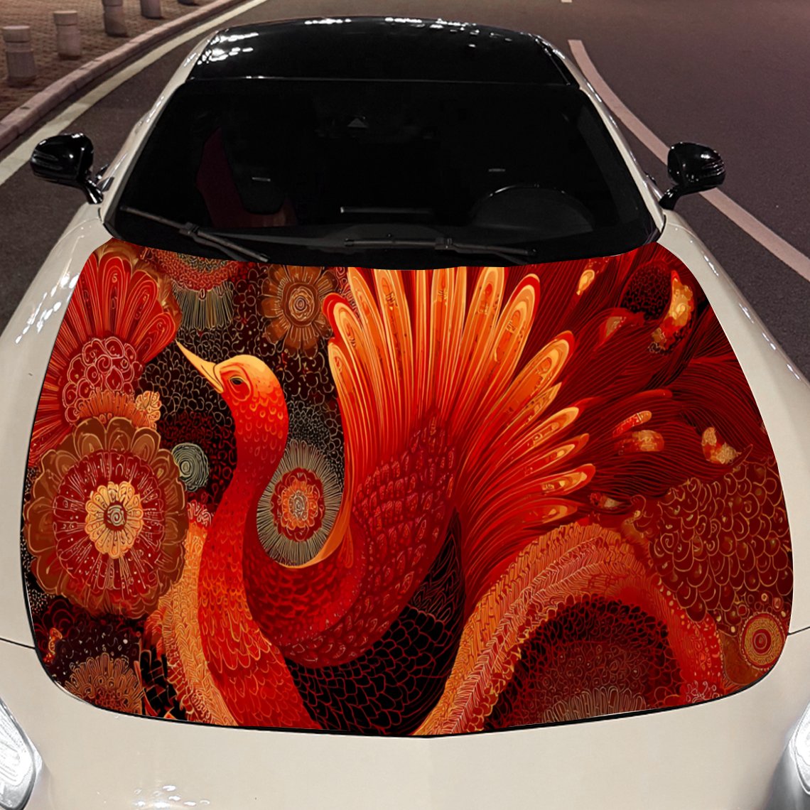 Cool Red Phoenix autokap stick - Car Accessories Phoenix recensie en prijs